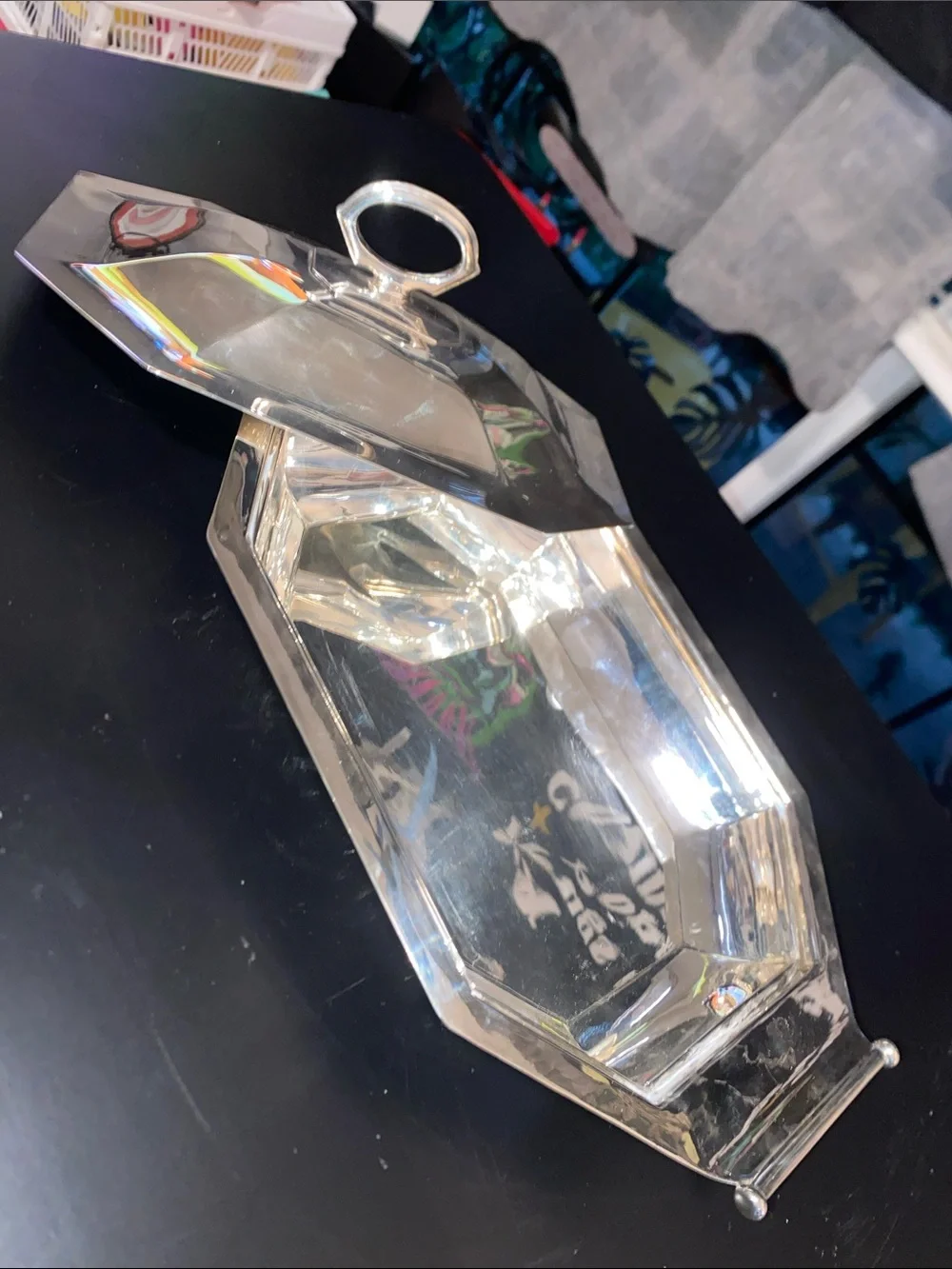 Silver Covered Serving Dish - Elegant Home Dining Server